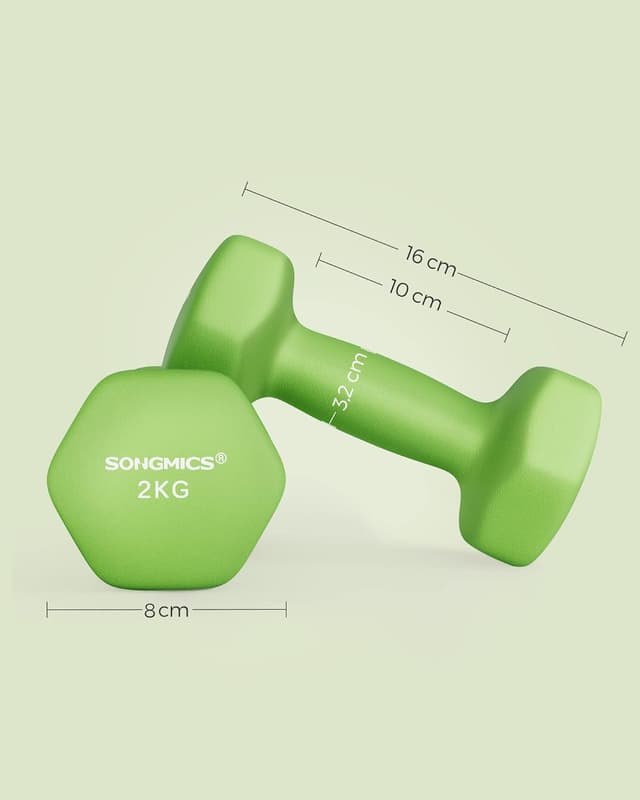 Thumbnail 6 de SONGMICS 2er-Set Hex-Dumbbells mit Neoprenbeschichtung für Krafttraining & Fitness zu Hause