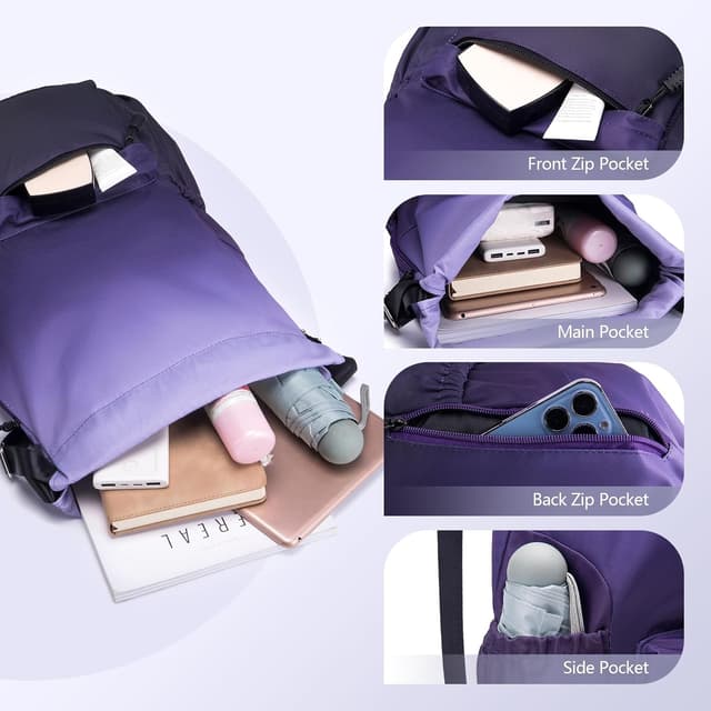 Detalle 2 de SUCIKORIO zaino a sacca con coulisse 40x30x15 impermeabile per cabina aereo