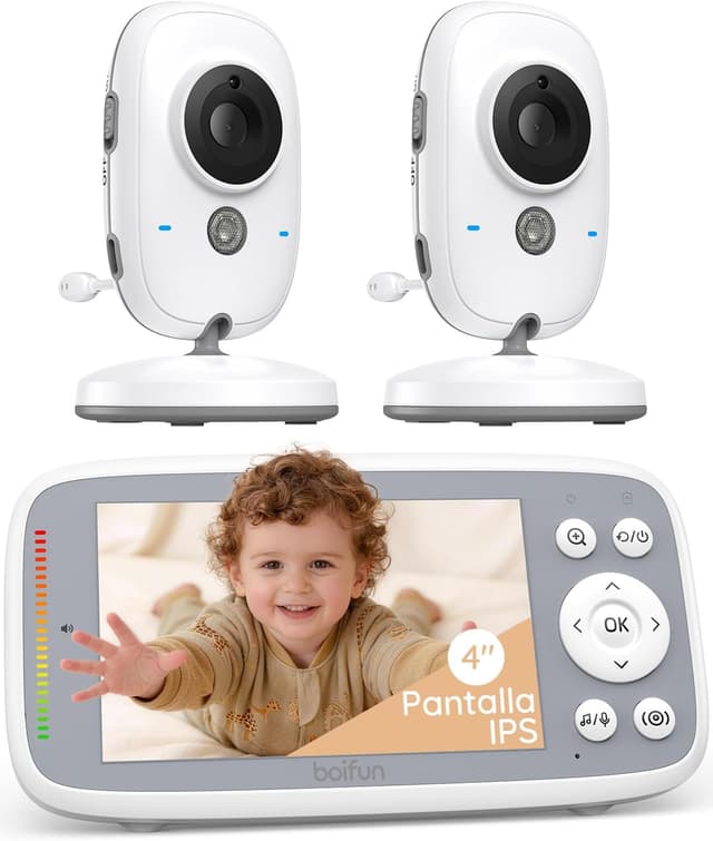 Detalle de BOIFUN Vigilabebés 4" HD 720P 2 cámaras