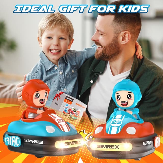 Detalle de SIMREX Remote Control Bumper Car for Kids (RC Battle Car Set of 2)