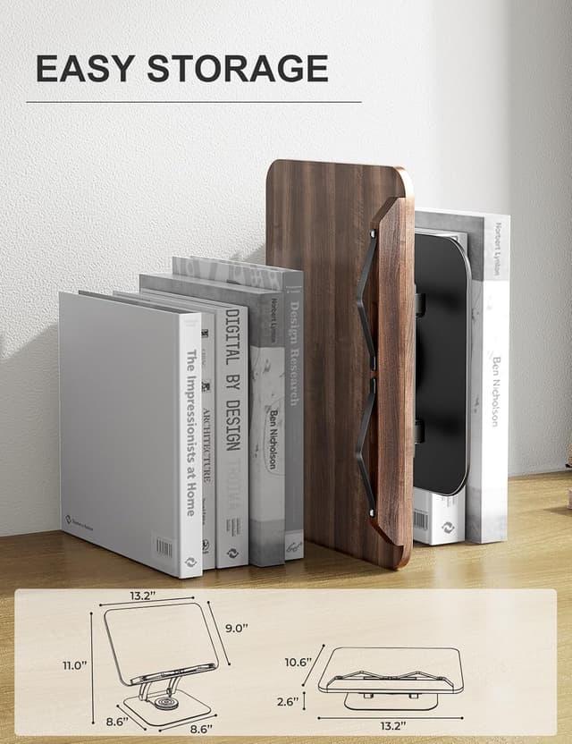 Thumbnail 5 de Tounee Soporte de Libro Giratorio 360° para Lectores - Negro