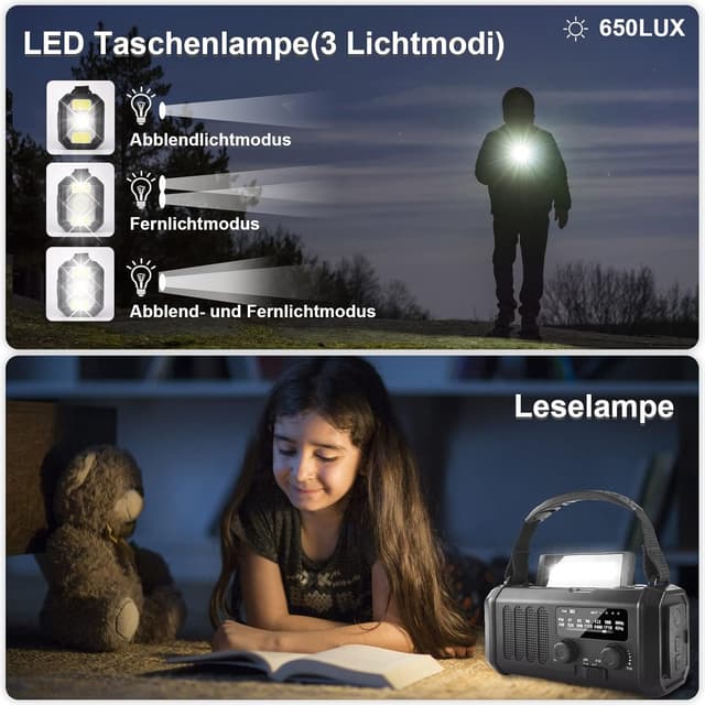 Thumbnail 4 de YIKANWEN Radio de Manivela 20000mAh