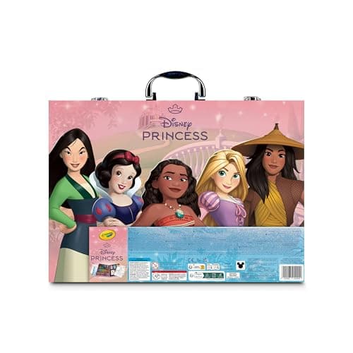 Detalle 1 de CRAYOLA Maletín del Artista Princesas Disney 115 piezas 🎨