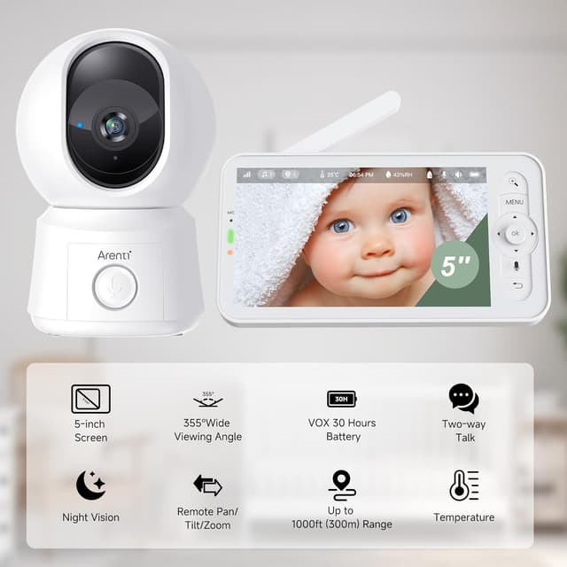 Thumbnail 5 de ARENTI Dual Baby Monitor 5" Display