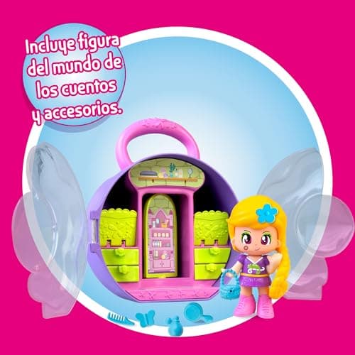 Detalle de Famosa Pinypon Cuentos Rapunzel, bolso morado 🎎