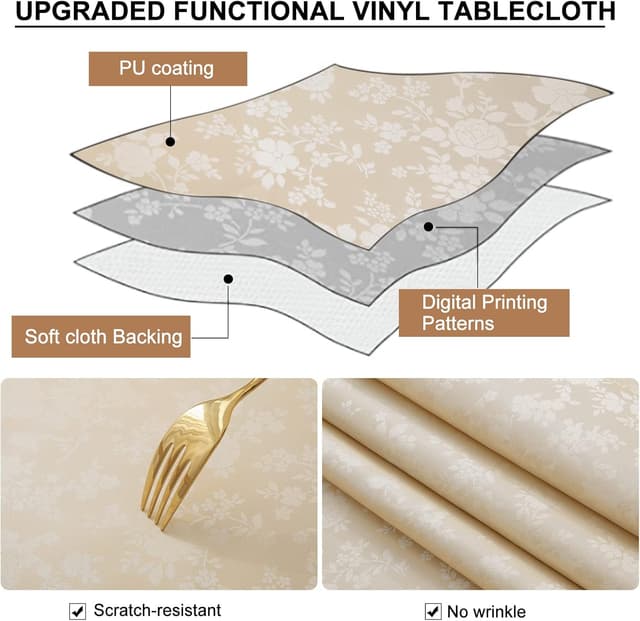 Thumbnail 6 de Smiry Rectangle Table Cloth 54" waterproof tablecloth