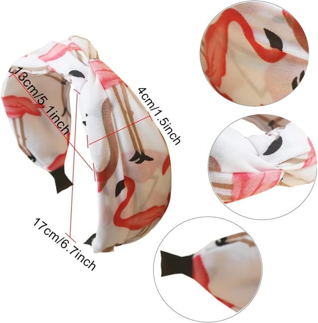 Detalle 2 de Flamingo headband 3pc Wide