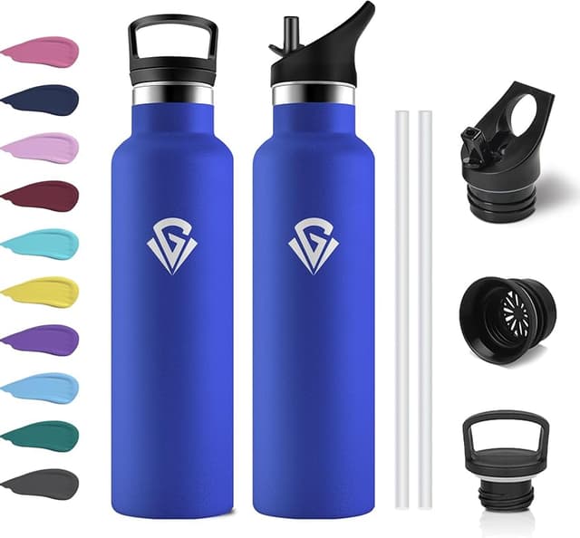 Detalle de Botella Agua 750 ml acero inoxidable doble pared 🚰