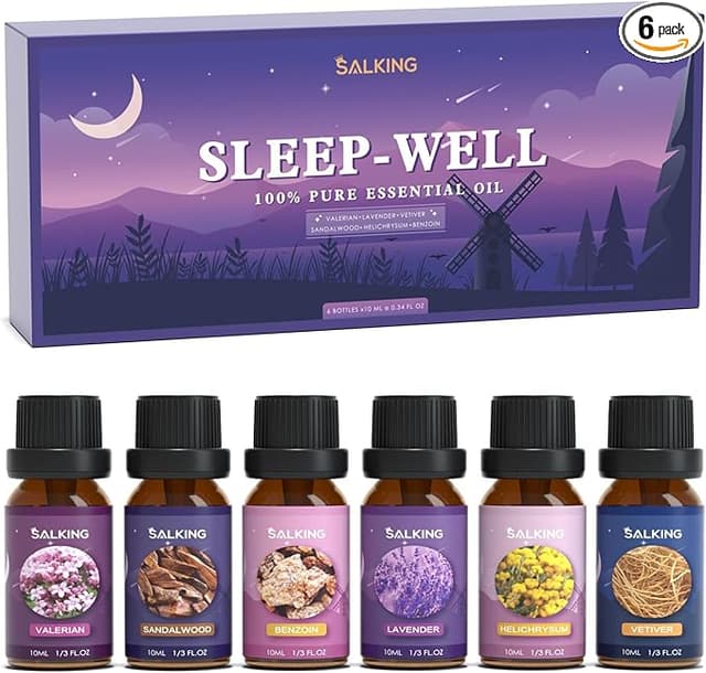 Detalle de SALKING Aceites Esenciales para Dormir – Lavanda, Sándalo, Vetiver