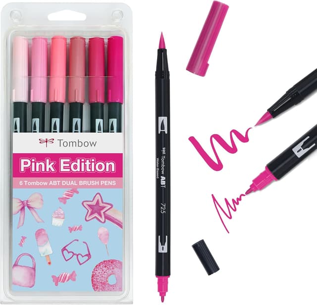 Imagen de Tombow ABT Dual Brush Pen, 6 pièces rose en OfertitasTOP