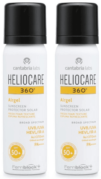 Detalle de Heliocare 360 Airgel protector SPF50+ 2x60 ml