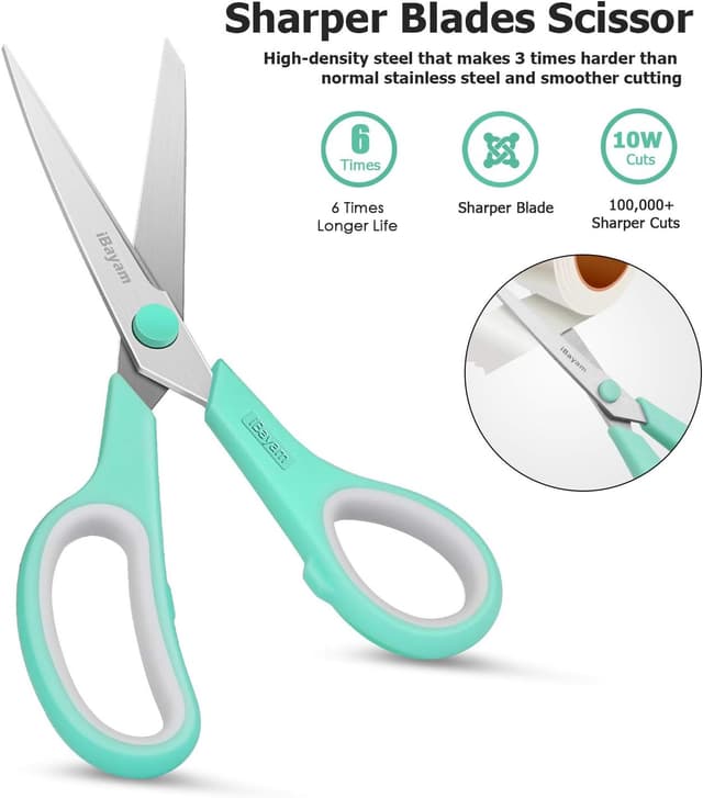 Detalle 2 de 8" Multipurpose Scissors 3 Pack — Sharp Blades ✂