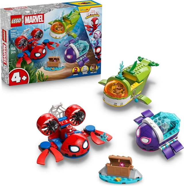 Detalle de LEGO Marvel Spidey und seine Super-Freunde 11207 Unterwasserfahrzeuge mit 3 U-Booten und 3 Minifiguren