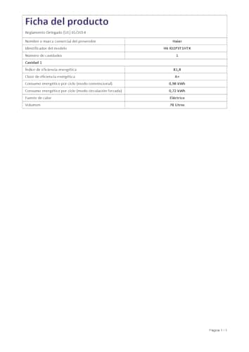 Thumbnail 8 de Haier ID Series 2 H6 ID2P3T1HTX: horno multifunción hidrolítico de 78 L con limpieza automática
