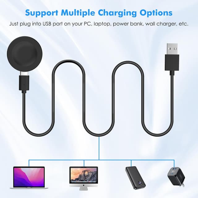 Thumbnail 6 de Astorgos magnetic charger dock for Huawei Watch GT 6/5/4 and more (Standard & Pro models), with 100 cm cable — black