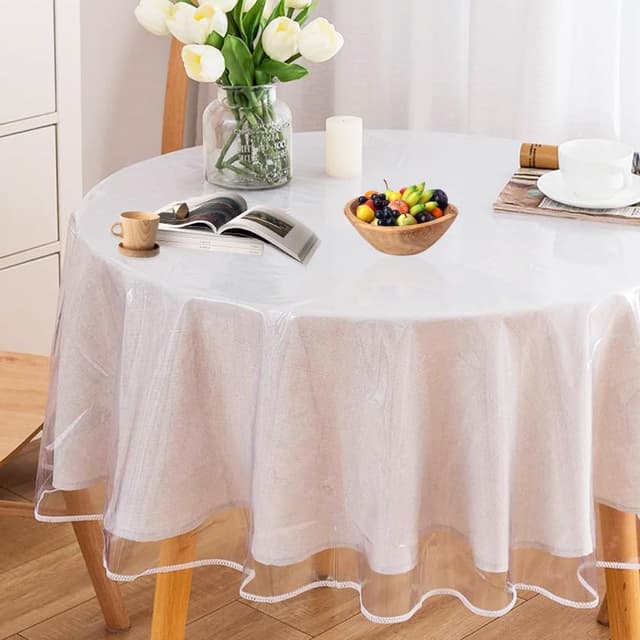 Imagen de DASIAUTOEM Tischdecke Transparent Rund, Durchsichtige Tischdecke, Tischfolie Durchsichtig, PVC Folie Fettdicht Tischschutzfolie Tischschutz, Rund Klarsicht Durchmesser 122 cm
DASIAUTOEM Tischdecke Transparent Rund, Durchsi… en OfertitasTOP