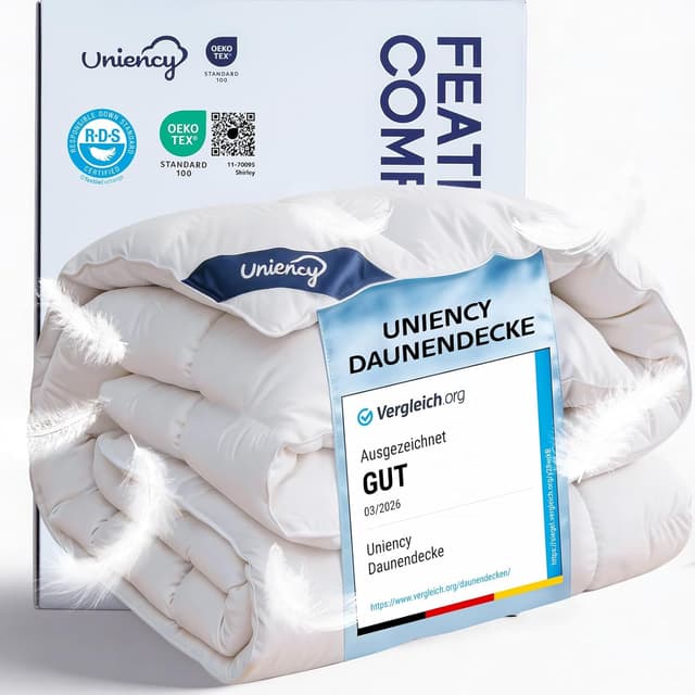 Detalle de Uniency Daunendecke 135x200 Ganzjahres Warm