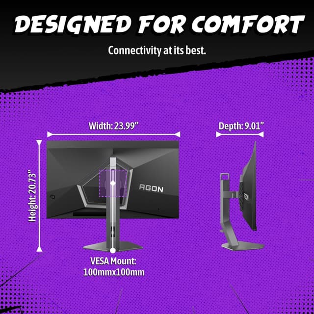 Thumbnail 6 de AOC AGON PRO 27" QD-OLED Gaming Monitor (AG276QZD2) — QHD 240Hz HDR400