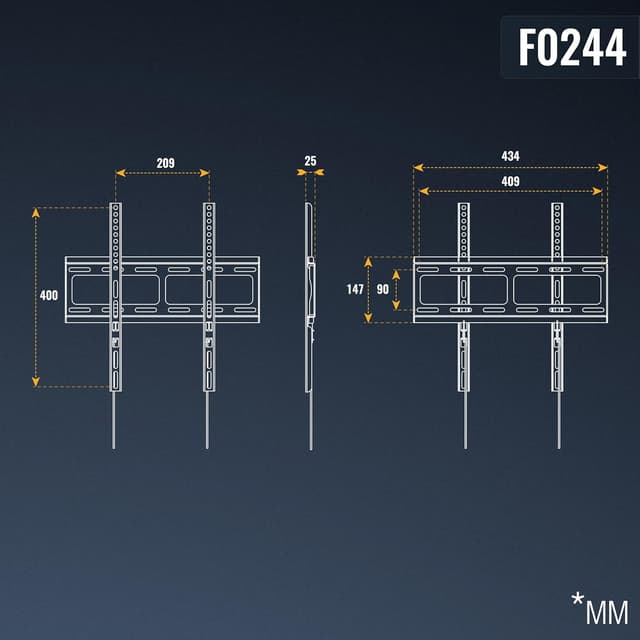 Detalle 2 de RICOO F0244 TV Wandhalterung 60 kg VESA