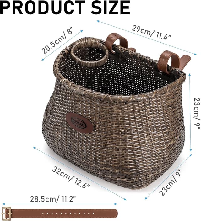Detalle 2 de CXWXC cestino bici in rattan 12,6