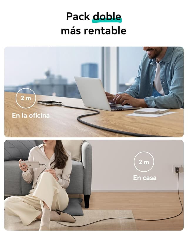 Thumbnail 6 de INIU 240W Cable USB-C 2 m PD 3.0 para móviles