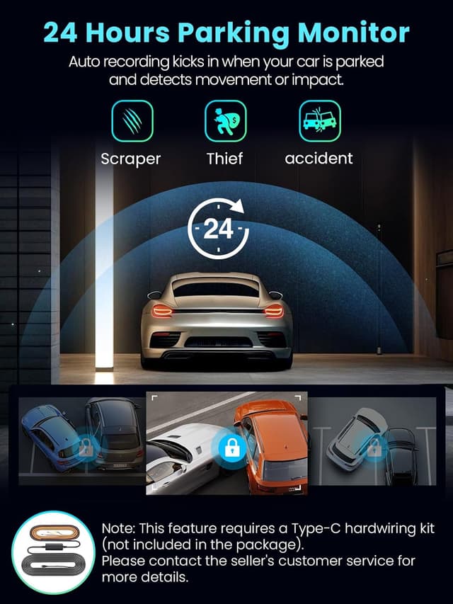 Thumbnail 5 de Alltotive E3 Dash Cam 1080P Front Rear