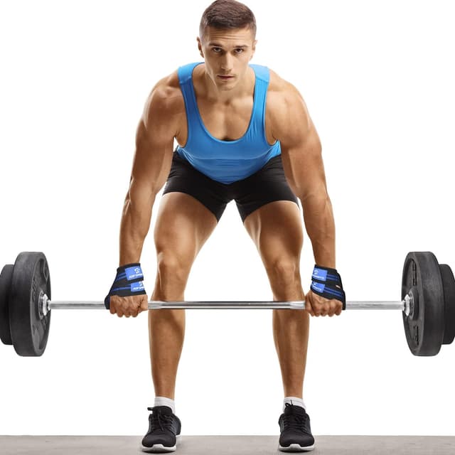 Thumbnail 6 de AQF Figure 8 Lifting Straps (Heavy-Duty Cotton Webbing) with Padded Wrist Cuff Support