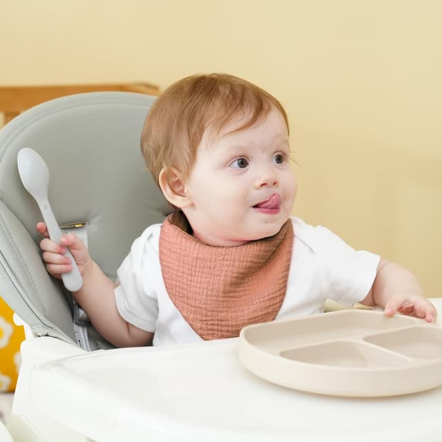 Thumbnail 6 de Kewlife gift Baby-Lätzchen aus Musselin: verstellbares Dreieckstuch zum Füttern & Zahnen