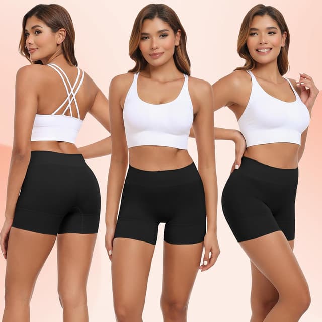 Detalle de YADIFEN Short cycliste femme pour robe : shorty taille haute anti-frottements sans coutures