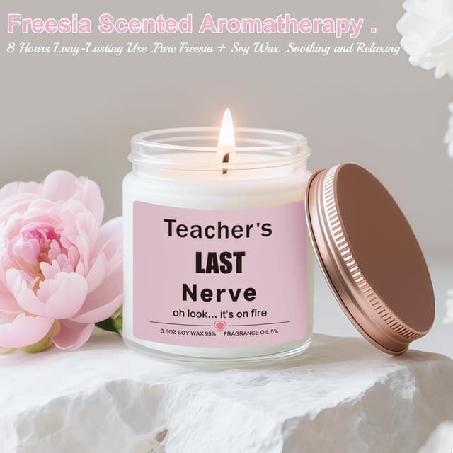 Detalle de SHXWELL 9-Piece Teacher Thank You Gifts for Women with Canvas Tote Bag (Teacher Appreciation Set)