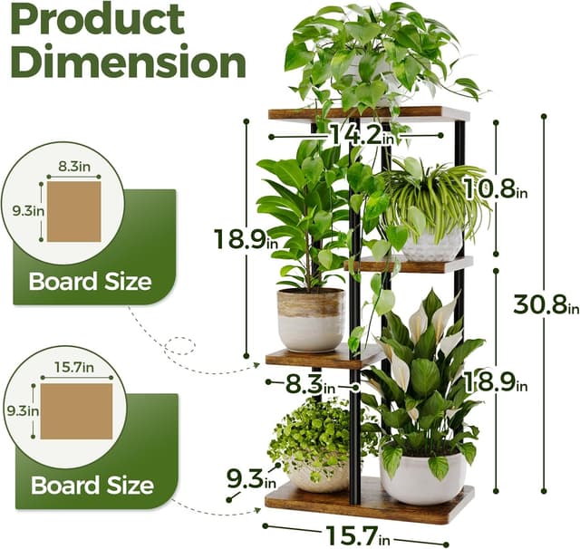 Detalle de Bamworld 4 Tier plant stand, 4 levels