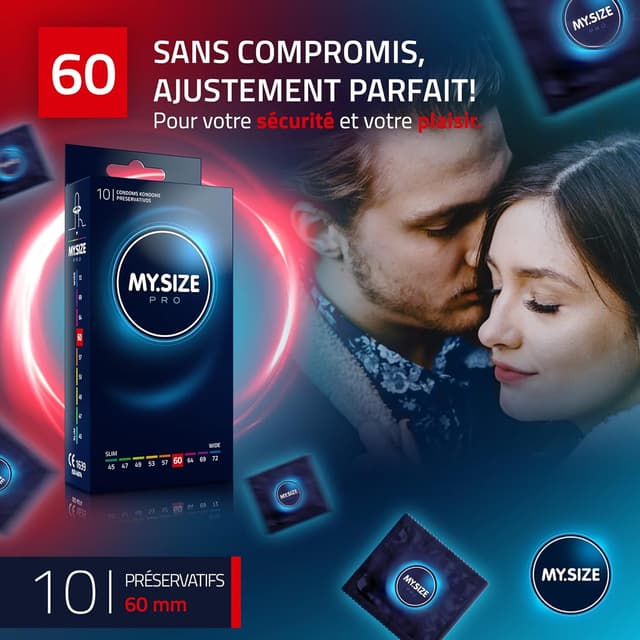Detalle 2 de MY.SIZE PRO 10 Préservatifs ÉLITE - 60 mm, taille 5
