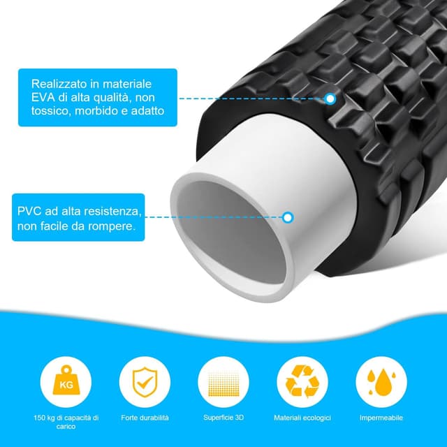 Thumbnail 4 de Vylaier Foam Roller 33x14cm rullo massaggio