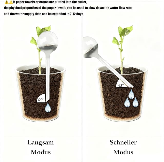 Detalle de KAYSENSUK 6-pack plant watering bulbs (8cm) – automatic self-watering globes for indoor and outdoor pots