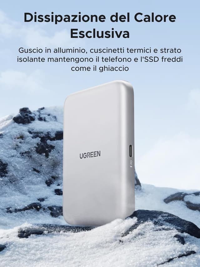 Thumbnail 6 de UGREEN Case Esterno Magnetico per SSD M.2 NVMe (USB-C 3.2 Gen 2x1, fino a 10Gbps) per iPhone 16/15