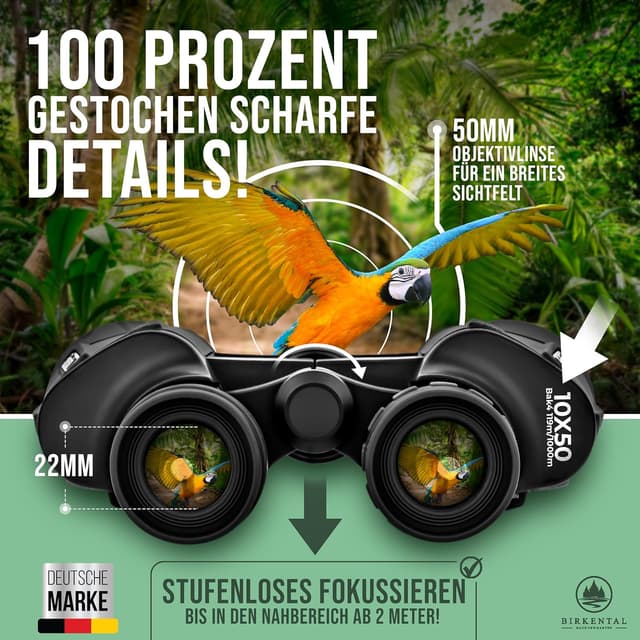 Thumbnail 5 de Birkental Fernglas 10x50 für Erwachsene