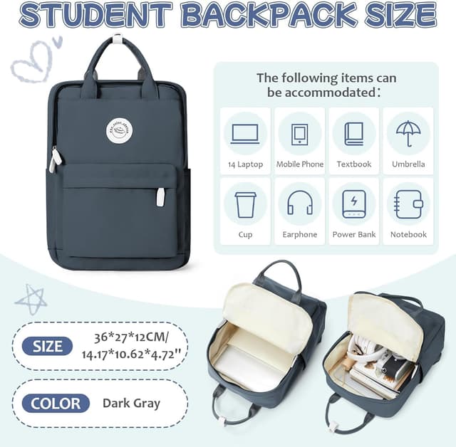 Detalle 2 de HYC00 lightweight school backpack for women (HYC00 School Backpack Women)