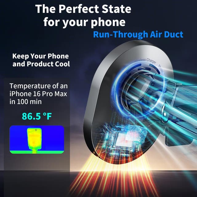 Thumbnail 6 de Magsafe Car Mount Charger 15W with 16 N55 Magnets