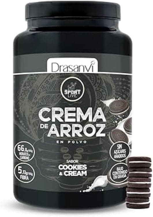 Detalle de Drasanvi SPORT LIVE Crema de Arroz Cookies & Cream 🥄