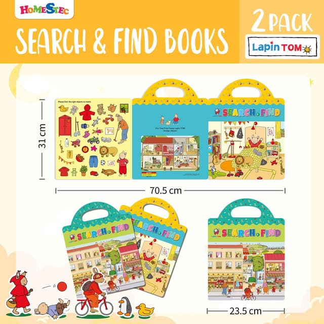 Thumbnail 5 de HOMESTEC OĂą est Lapin TOM Livre d'autocollants đź“–