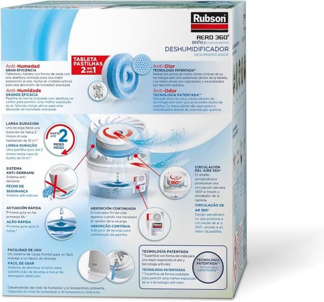 Detalle 2 de Rubson AERO 360º Deshumidificador portátil antihumedad