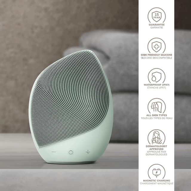 Detalle 2 de GESKE SmartAppGuided™ Brosse faciale 5 en 1 : nettoyage visage électrique et massage