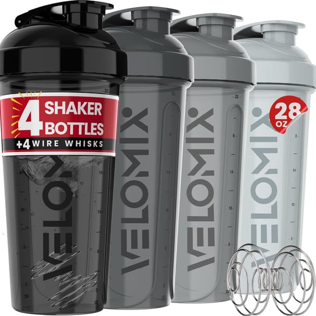 Imagen de VELOMIX 28 oz Protein Shaker Bottles Pack 🥤 en OfertitasTOP