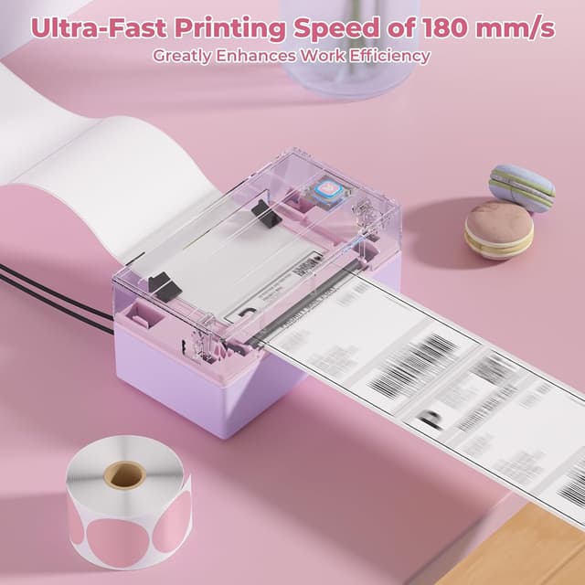 Detalle de MUNBYN Imprimante thermique 4x6 60 pages/min Bluetooth