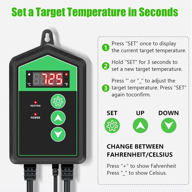 Thumbnail 4 de Termostato digitale RIOGOO per tappetino termico 1000 W