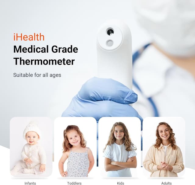 Detalle 1 de iHealth No-Touch Forehead Thermometer (PT3) – digital infrared, touchless for adults and kids