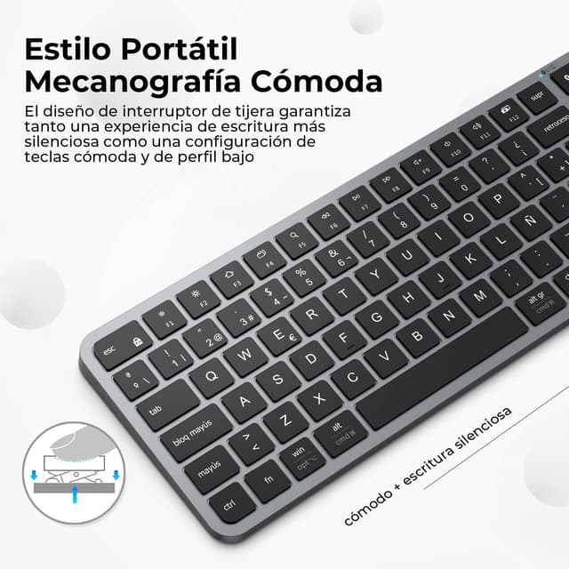 Thumbnail 8 de iClever BK20 Teclado Bluetooth Inalámbrico para MacBook y Tablet 🖥