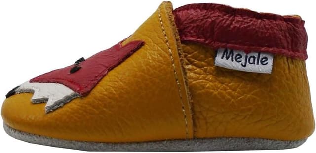 Detalle de Mejale Leder Babyschuhe & Lauflernschuhe – flexible Krabbelschuhe mit Wildledersohle