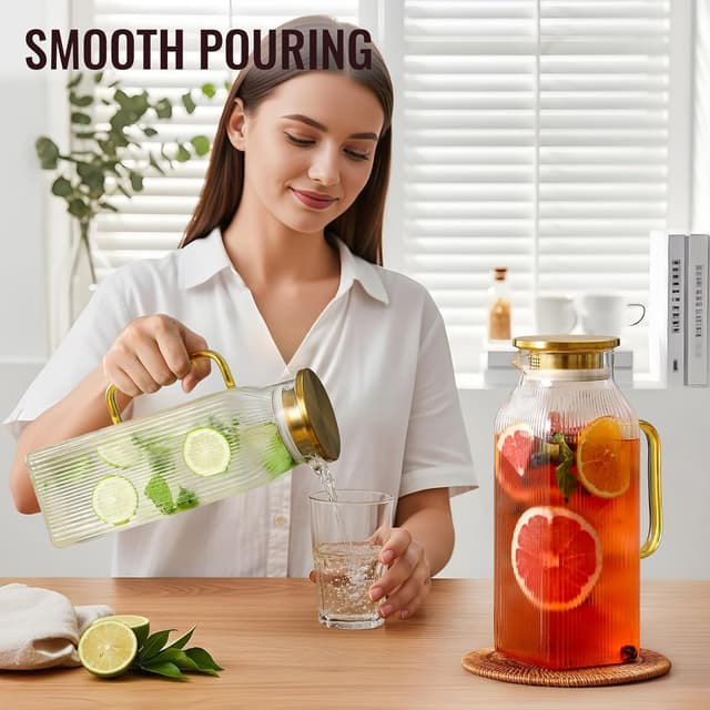 Detalle de Snuvid Square Glass Pitcher 68 oz