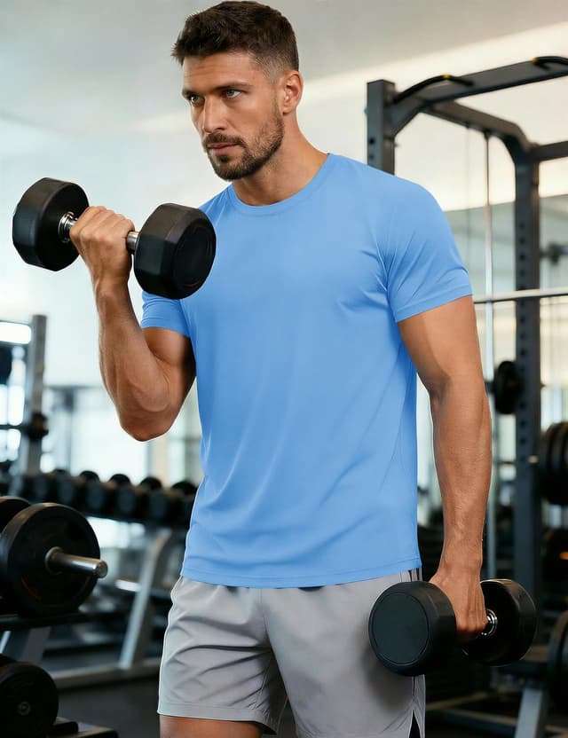 Detalle de MAGCOMSEN T-Shirt Sportiva da Uomo Rashguard UPF 50+ ad asciugatura veloce per outdoor, surf e nuoto